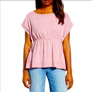Caslon Tie Waist Peplum Tee. XS. NWT.